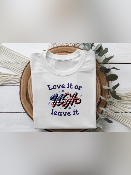 Tops - Love It or Leave It USA Graphic Tee | Patriotic Shirt | 4th of July